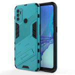 For OPPO A53 4G Punk Armor 2 in 1 PC + TPU Shockproof Case with Invisible Holder(Blue)