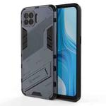 For OPPO F17 Pro Punk Armor 2 in 1 PC + TPU Shockproof Case with Invisible Holder(Grey)