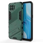 For OPPO F17 Pro Punk Armor 2 in 1 PC + TPU Shockproof Case with Invisible Holder(Green)