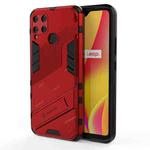 For OPPO Realme C15 Punk Armor 2 in 1 PC + TPU Shockproof Case with Invisible Holder(Red)