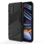 For OPPO Realme 7 Pro Punk Armor 2 in 1 PC + TPU Shockproof Case with Invisible Holder(Black)
