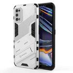 For OPPO Realme 7 Pro Punk Armor 2 in 1 PC + TPU Shockproof Case with Invisible Holder(White)