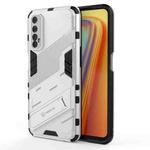 For OPPO Realme 7 Punk Armor 2 in 1 PC + TPU Shockproof Case with Invisible Holder(White)