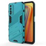 For OPPO Realme 7 Punk Armor 2 in 1 PC + TPU Shockproof Case with Invisible Holder(Blue)
