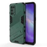 For OPPO Reno5 5G Punk Armor 2 in 1 PC + TPU Shockproof Case with Invisible Holder(Green)