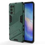 For OPPO Reno5 Pro Punk Armor 2 in 1 PC + TPU Shockproof Case with Invisible Holder(Green)