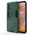 For OPPO Realme V15 Punk Armor 2 in 1 PC + TPU Shockproof Case with Invisible Holder(Green)