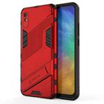 For Xiaomi Redmi 9A Punk Armor 2 in 1 PC + TPU Shockproof Case with Invisible Holder(Red)