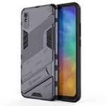 For Xiaomi Redmi 9A Punk Armor 2 in 1 PC + TPU Shockproof Case with Invisible Holder(Grey)