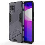 For Xiaomi Mi 10 Lite 5G Punk Armor 2 in 1 PC + TPU Shockproof Case with Invisible Holder(Grey)
