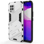 For Xiaomi Mi 10 Lite 5G Punk Armor 2 in 1 PC + TPU Shockproof Case with Invisible Holder(White)