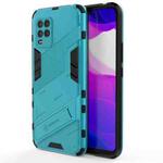For Xiaomi Mi 10 Lite 5G Punk Armor 2 in 1 PC + TPU Shockproof Case with Invisible Holder(Blue)