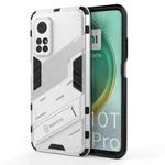 For Xiaomi Mi 10T Pro 5G Punk Armor 2 in 1 PC + TPU Shockproof Case with Invisible Holder(White)
