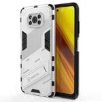 For Xiaomi Poco X3 Punk Armor 2 in 1 PC + TPU Shockproof Case with Invisible Holder(White)