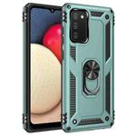 For Samsung Galaxy A02s (US Version) Shockproof TPU + PC Protective Case with 360 Degree Rotating Holder(Green)