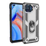 For OPPO Reno4 Lite Shockproof TPU + PC Protective Case with 360 Degree Rotating Holder(Silver)