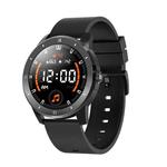MX12 1.3 inch IPS Color Screen IP68 Waterproof Smart Watch, Support Bluetooth Call / Sleep Monitoring / Heart Rate Monitoring, Style:Silicone Strap(Black)