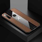 For Xiaomi Redmi Note 8 XINLI Stitching Cloth Texture Shockproof TPU Protective Case(Brown)