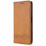 For vivo Y52s AZNS Magnetic Calf Texture Horizontal Flip Leather Case with Card Slots & Holder & Wallet(Light Brown)
