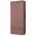 For vivo Y52s AZNS Magnetic Calf Texture Horizontal Flip Leather Case with Card Slots & Holder & Wallet(Dark Brown)