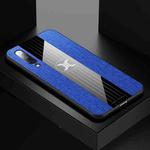 For Xiaomi Mi 9 SE XINLI Stitching Cloth Texture Shockproof TPU Protective Case(Blue)