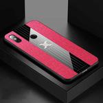 For Xiaomi Mi Max 3 XINLI Stitching Cloth Texture Shockproof TPU Protective Case(Red)