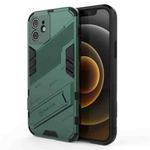 For iPhone 12 Punk Armor 2 in 1 PC + TPU Shockproof Case with Invisible Holder(Green)