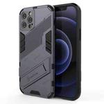 For iPhone 12 Pro Punk Armor 2 in 1 PC + TPU Shockproof Case with Invisible Holder(Grey)