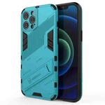 For iPhone 12 Pro Max Punk Armor 2 in 1 PC + TPU Shockproof Case with Invisible Holder(Blue)