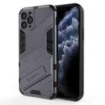 For iPhone 11 Pro Punk Armor 2 in 1 PC + TPU Shockproof Case with Invisible Holder (Grey)