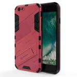 Punk Armor 2 in 1 PC + TPU Shockproof Case with Invisible Holder For iPhone 6 & 6s(Light Red)