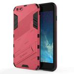 Punk Armor 2 in 1 PC + TPU Shockproof Case with Invisible Holder For iPhone 6 Plus & 6s  Plus(Light Red)