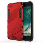 Punk Armor 2 in 1 PC + TPU Shockproof Case with Invisible Holder For iPhone 7 Plus & 8  Plus(Red)