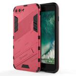 Punk Armor 2 in 1 PC + TPU Shockproof Case with Invisible Holder For iPhone 7 Plus & 8  Plus(Light Red)
