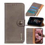 For Motorola Moto E7 Power / E7i Power / Lenovo K13 KHAZNEH Cowhide Texture Horizontal Flip Leather Case with Holder & Card Slots & Wallet(Khaki)