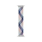 WIWU Woven Single Loop Hit Color Watch Band For Apple Watch Series 9&8&7 41mm / SE 3&SE 2&6&SE&5&4 40mm / 3&2&1 38mm, Size:M(Pink+Dark Blue+Lake Blue)