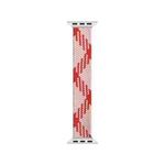 WIWU Woven Single Loop Hit Color Watch Band For Apple Watch Series 9&8&7 41mm / SE 3&SE 2&6&SE&5&4 40mm / 3&2&1 38mm, Size:L(Pink+Red)