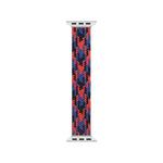 WIWU Woven Single Loop Hit Color Watch Band For Apple Watch Series 9&8&7 41mm / SE 3&SE 2&6&SE&5&4 40mm / 3&2&1 38mm, Size:L(Black+Red+Dark Blue)