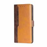 For Huawei P smart 2020 Retro Texture Contrast Color Side Buckle Horizontal Flip Leather Case with Holder & Card Slots & Wallet(Brown)