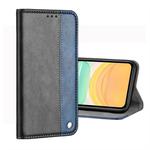 For iPhone 11 Pro Business Solid Color Stitching Horizontal Flip Leather Case, with Holder & Card Slots & Wallet(Blue)