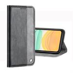 For iPhone 11 Business Solid Color Stitching Horizontal Flip Leather Case, with Holder & Card Slots & Wallet(Grey)