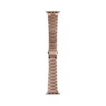 WIWU Three Beads Ultra-thin Stainless Steel Watch Band For Apple Watch Series 9&8&7 41mm / SE 3&SE 2&6&SE&5&4 40mm / 3&2&1 38mm, Color:Golden