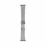 WIWU Three Beads Ultra-thin Stainless Steel Watch Band For Apple Watch Ultra 49mm&Watch Ultra 2 49mm / Series 9&8&7 45mm / SE 3&SE 2&6&SE&5&4 44mm / 3&2&1 42mm, Color:Silver