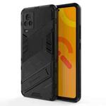 Punk Armor 2 in 1 PC + TPU Shockproof Case with Invisible Holder For vivo iQOO 7(Black)