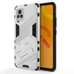 Punk Armor 2 in 1 PC + TPU Shockproof Case with Invisible Holder For vivo iQOO 7(Silver)