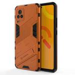 Punk Armor 2 in 1 PC + TPU Shockproof Case with Invisible Holder For vivo iQOO 7(Orange)