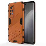 Punk Armor 2 in 1 PC + TPU Shockproof Case with Invisible Holder For vivo X60 Pro(Orange)