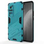 Punk Armor 2 in 1 PC + TPU Shockproof Case with Invisible Holder For vivo X60 Pro(Blue)