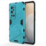 Punk Armor 2 in 1 PC + TPU Shockproof Case with Invisible Holder For vivo X60 Pro Plus 5G(Blue)