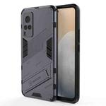 Punk Armor 2 in 1 PC + TPU Shockproof Case with Invisible Holder For vivo X60 5G(Grey)